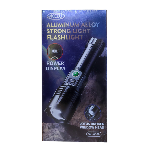Фонарь ручной SX-W308 ZOOM, аккумулятор 26650,индикатор заряда, Type-C