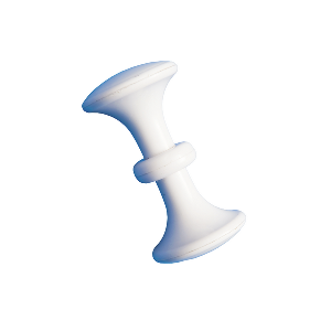 Ручка-кнопка РК1-7 пластмасса белая (25)